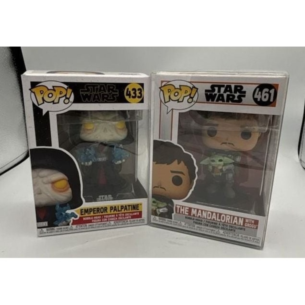 Funko Pop Star Wars Bundle Emperor Palpatine 433 The Mandalorian Grogu 461 Set